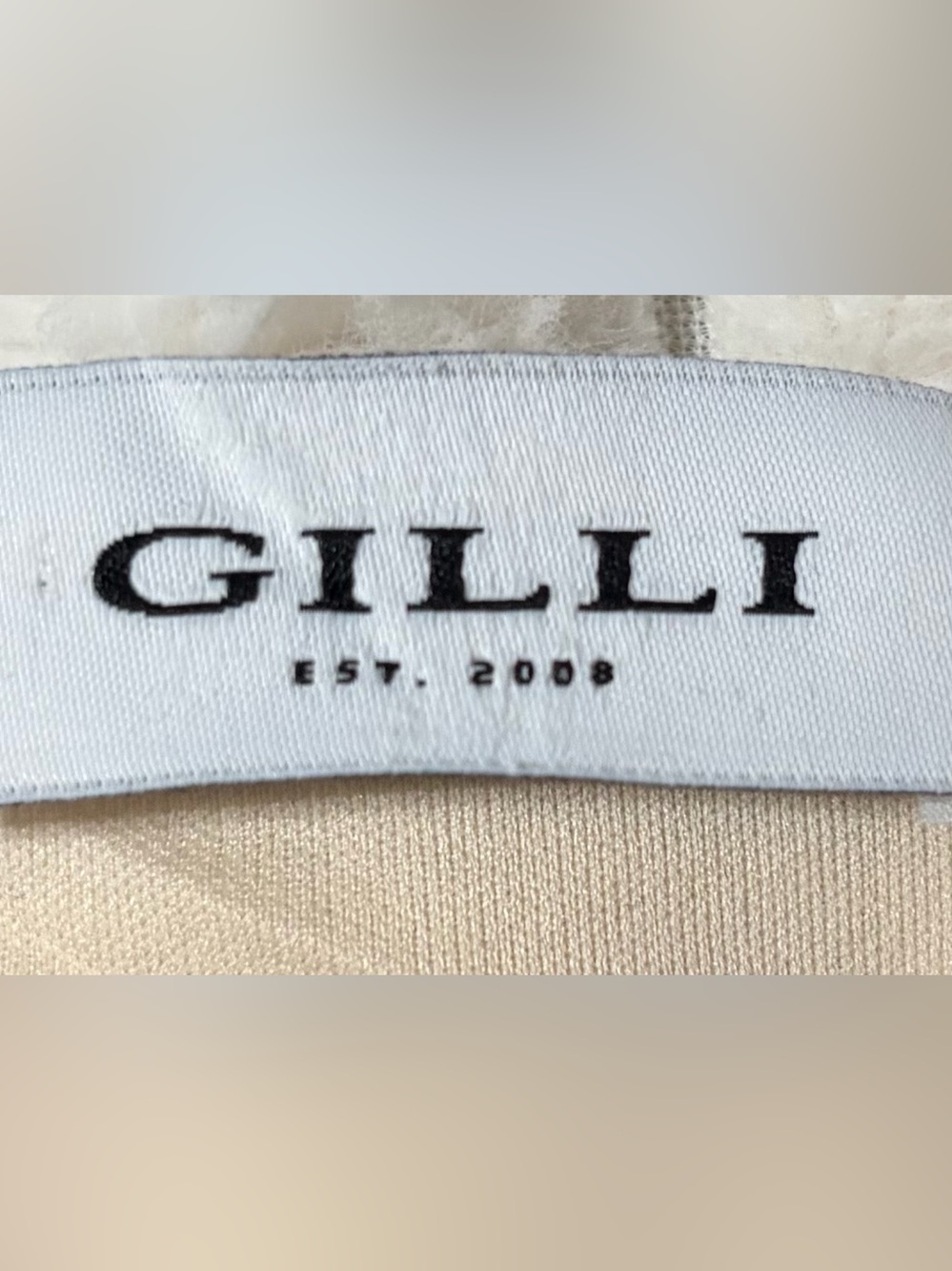Gilli Cream Knit Tank Dress with Navy Logo Detail - Picture 2 of 4